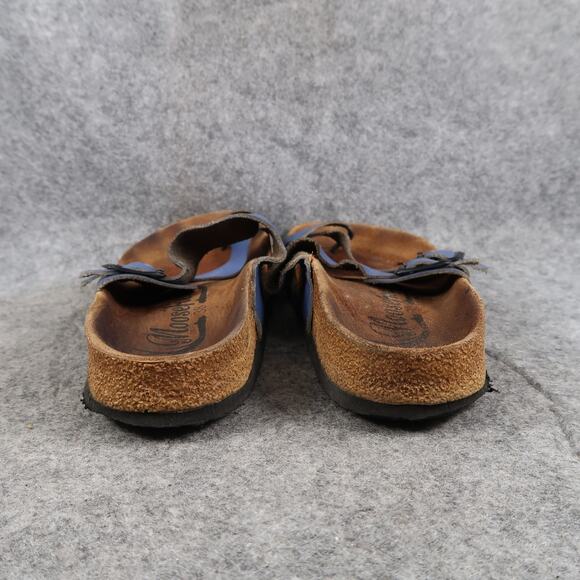 Moosefield Shoes Womens 38 Sandals Slip On Toe Loop Buckle Straps Flat Casual - Picture 4 of 11